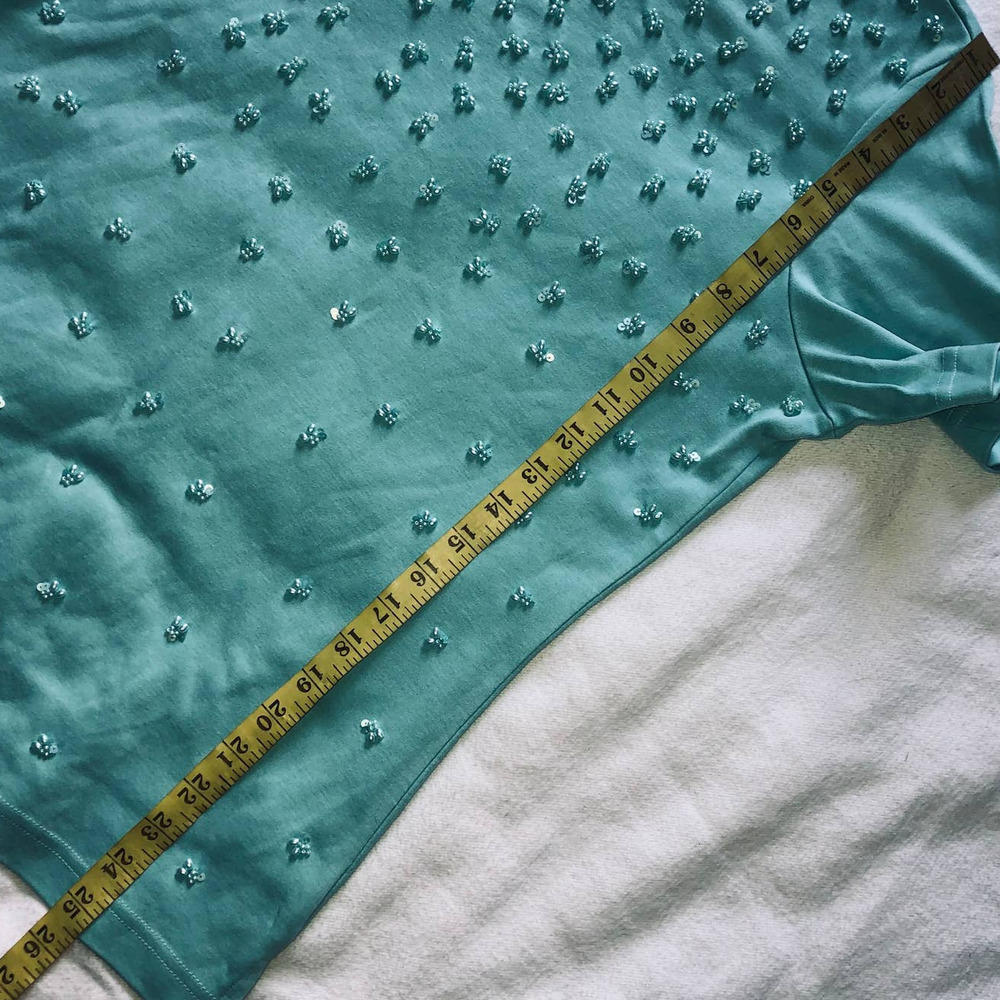 Quacker Factory Short Sleeve Sequin Detailed Shir… - image 8